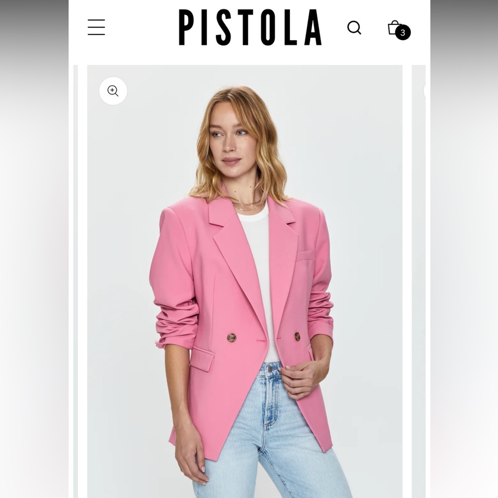 NWT Pistola Remy Double Breasted Blazer